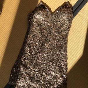 Adrianna Papell sequin dress - pewter
